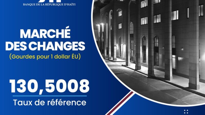 Taux de référence : la BRH affiche 130,50 gourdes pour un dollar US