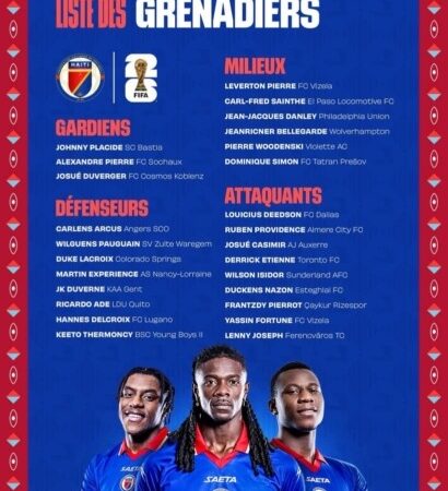 Officiel : les 26 Grenadiers dévoilés pour la Coupe du Monde, Donald Guerrier écarté