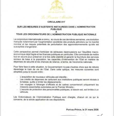 Crise mondiale : l’État haïtien réduit drastiquement ses dépenses