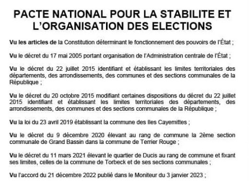 Transition en Haïti : ce que prévoit le nouveau Pacte national porté par Alix Didier Fils-Aimé